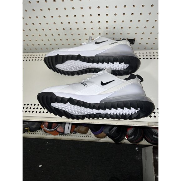Nike Air Max 270 Golf Mens Spikeless Golf Shoes Size 9.5 White Black CK6483-102 - Picture 6 of 8